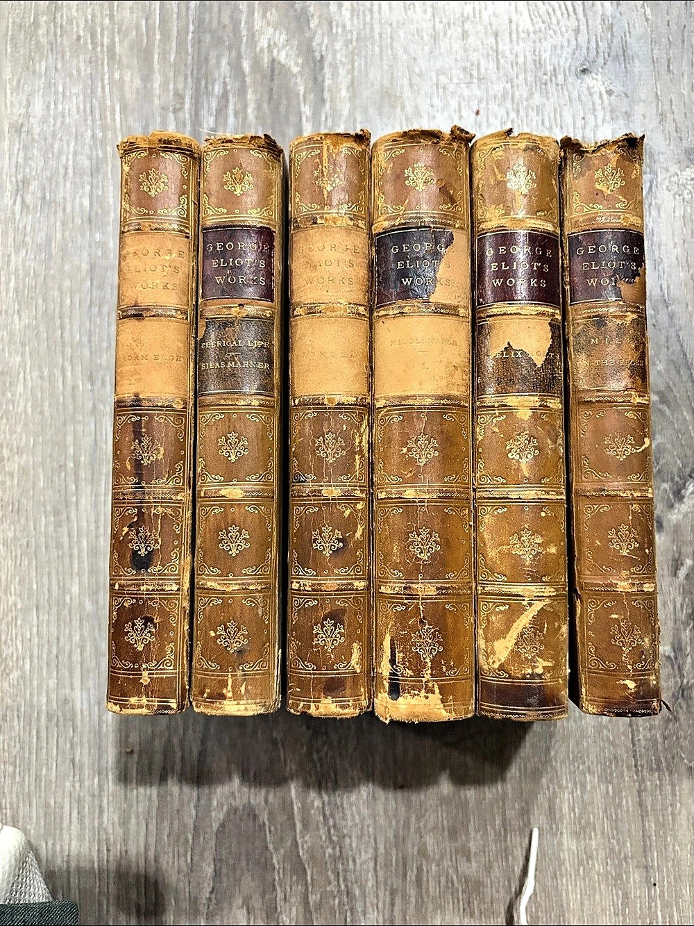 Rare Find! Authentic 150 years old. Harper & Brothers George Eliot's Works Libra